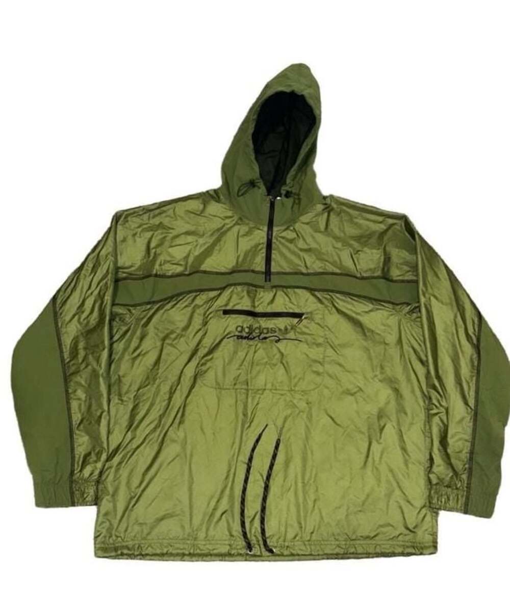Adidas Originals R.Y.V. Blocked 2.0 Windbreaker Jacket Olive Green Mens Pullover